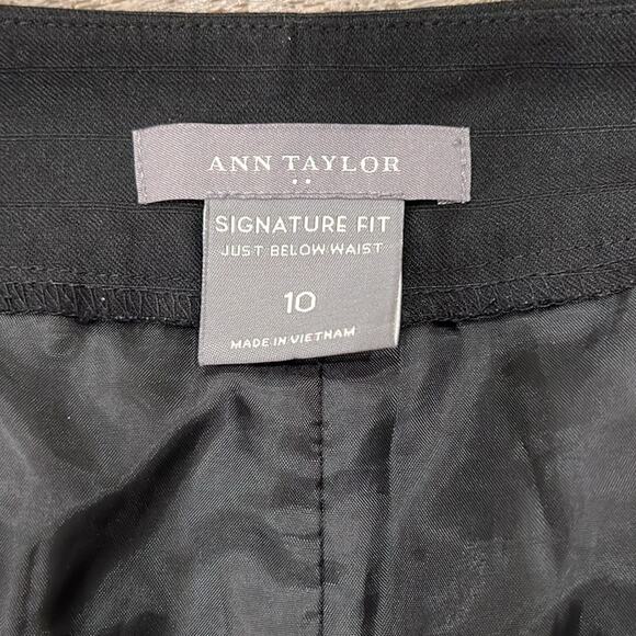 Ann Taylor Women's Signature Fit Just Below Waist Trouser Black Size 10 - Picture 6 of 7